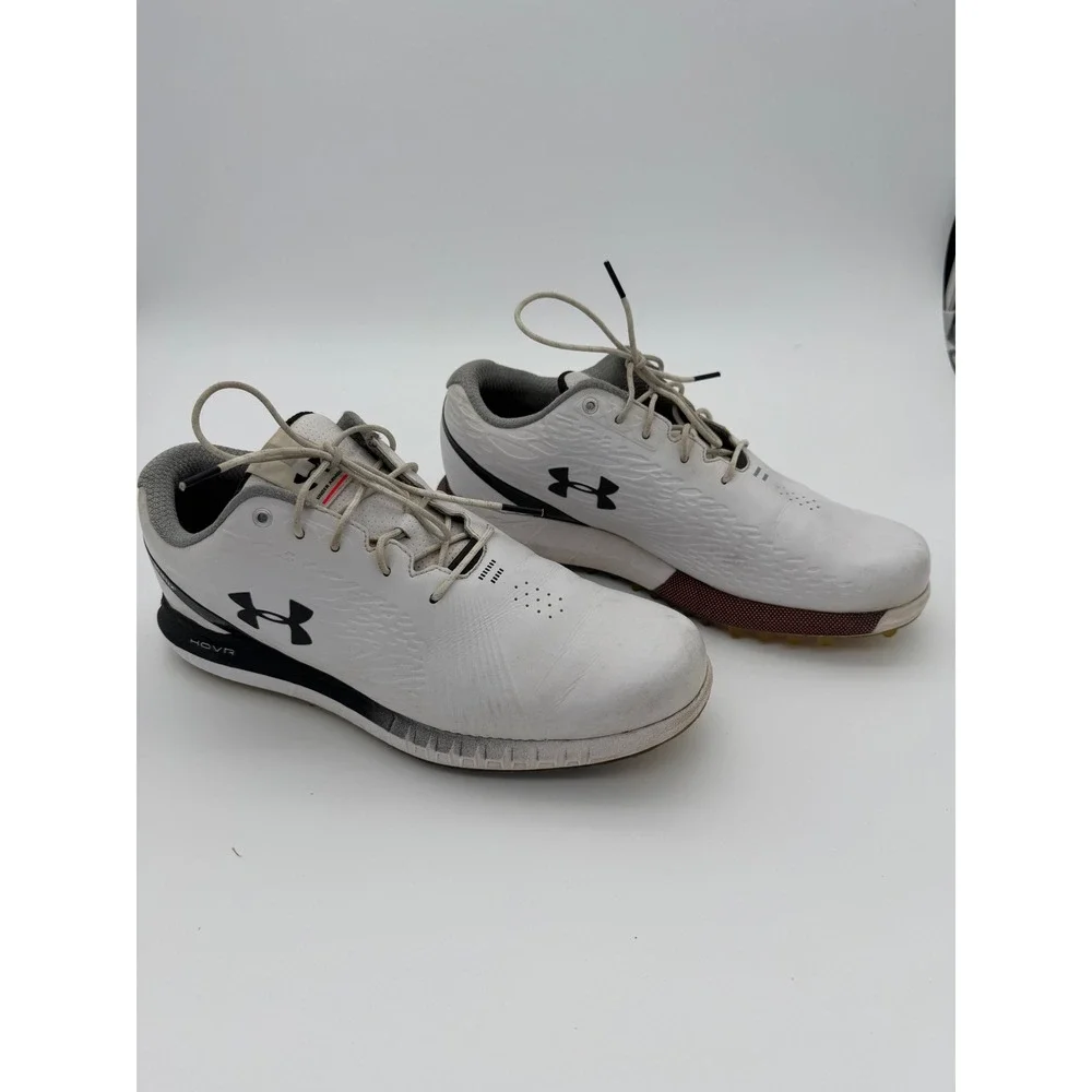 Under Armour HOVR Drive GORE-TEX Mens Golf Shoes White Black Spikeless Size 9.5